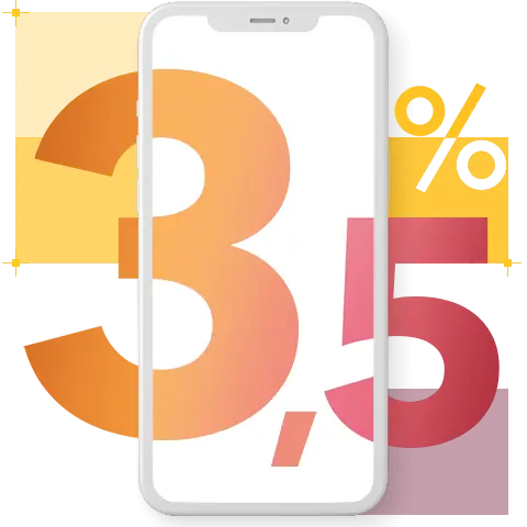 Napis 3,5% Lokata Mobilna